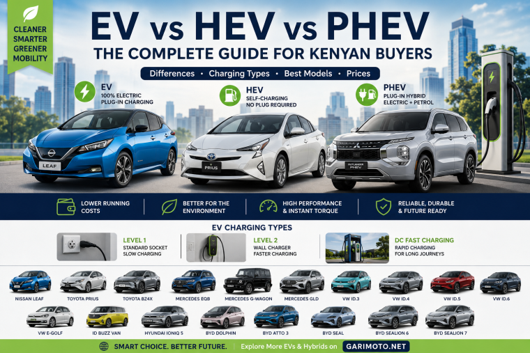 Electric vs Hybrid vs Plug-In Hybrid Cars in Kenya